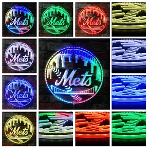 New York Mets Baseball Logo RGB LED Sign