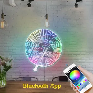 New York Yankees Bat and Hat RGB LED Sign
