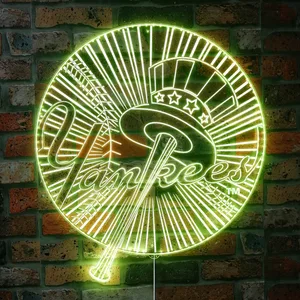 New York Yankees Bat and Hat RGB LED Sign
