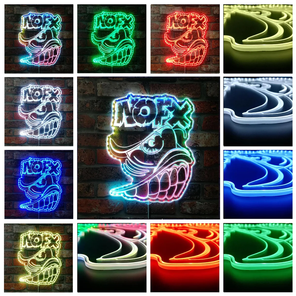 Nofx Logo RGB LED Sign