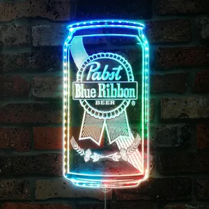 Pabst Blue Ribbon Can RGB LED Sign