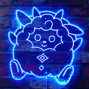 Palworld Lamball RGB LED Sign