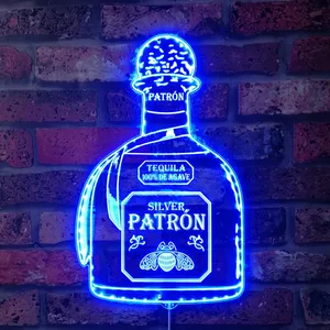 Patron Silver Patron Bottle RGB LED Sign