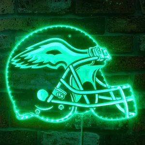 Philadelphia Eagles Helmet Logo RGB LED Sign