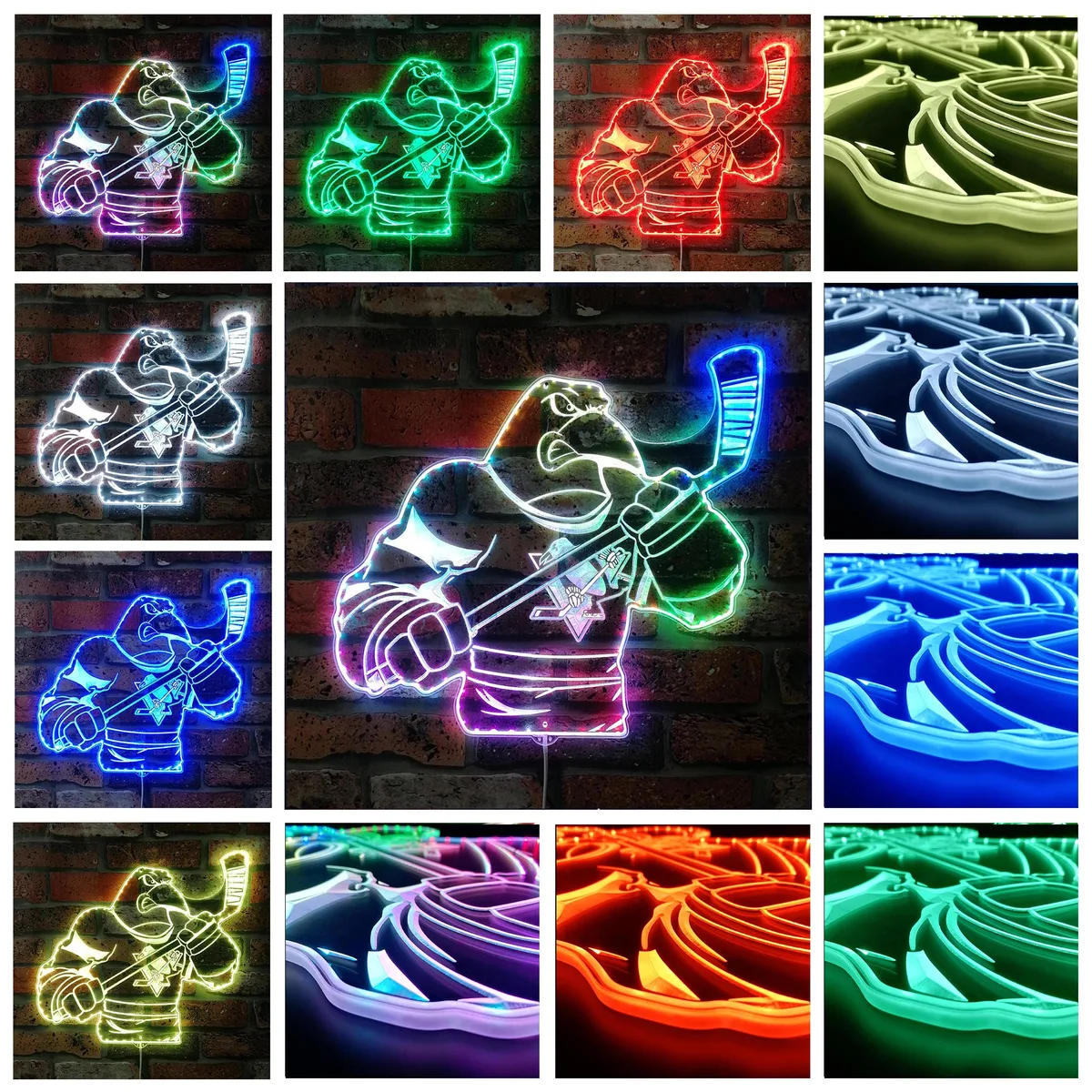 Pittsburgh Penguins Bardown RGB LED Sign