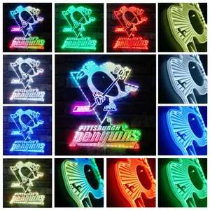 Pittsburgh Penguins Logo RGB LED Sign