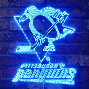 Pittsburgh Penguins Logo RGB LED Sign