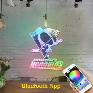 Pittsburgh Penguins Logo RGB LED Sign