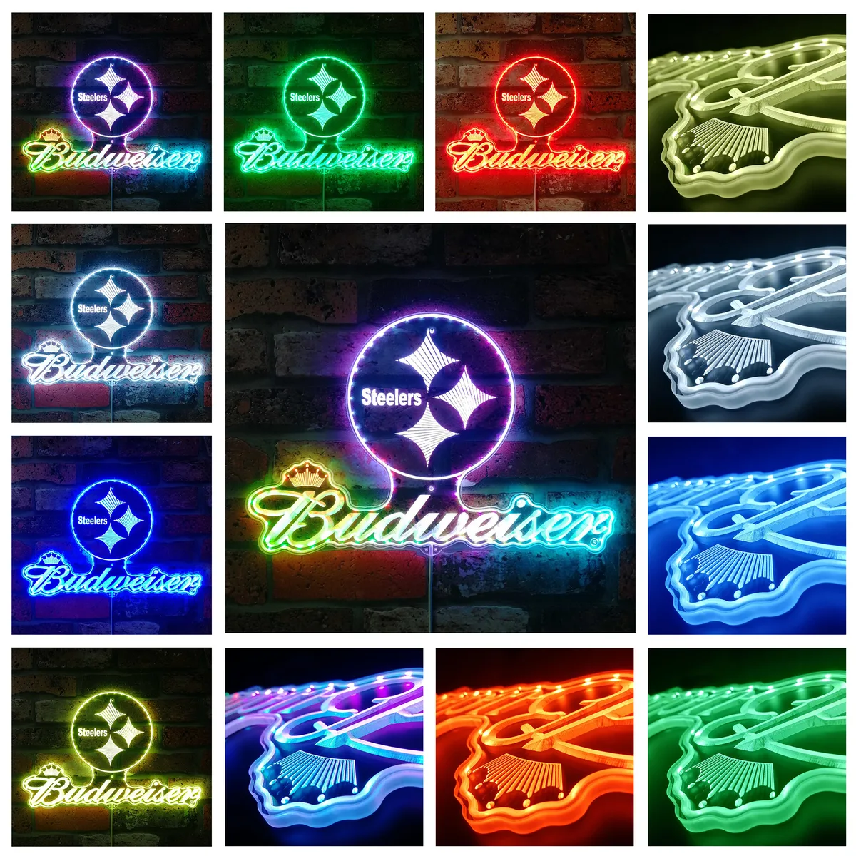 Pittsburgh Steelers Budweiser RGB LED Sign