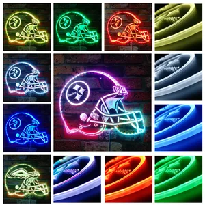 Pittsburgh Steelers Helmet Logo RGB LED Sign