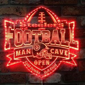 Pittsburgh Steelers Man Cave RGB LED Sign