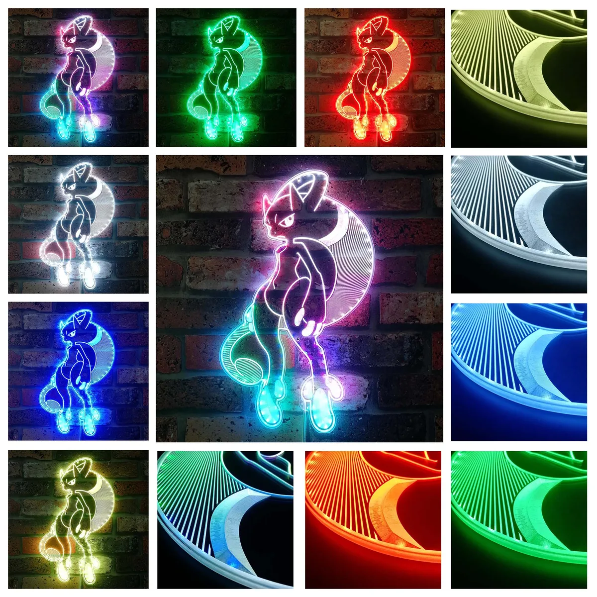 Pokemon Mewtwo RGB LED Sign