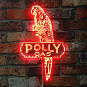 Polly Gas Logo RGB LED Sign