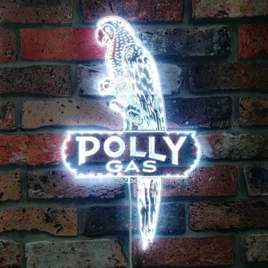 Polly Gas Logo RGB LED Sign