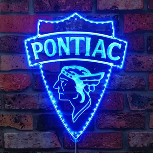 Pontiac 1930 Old Logo RGB LED Sign