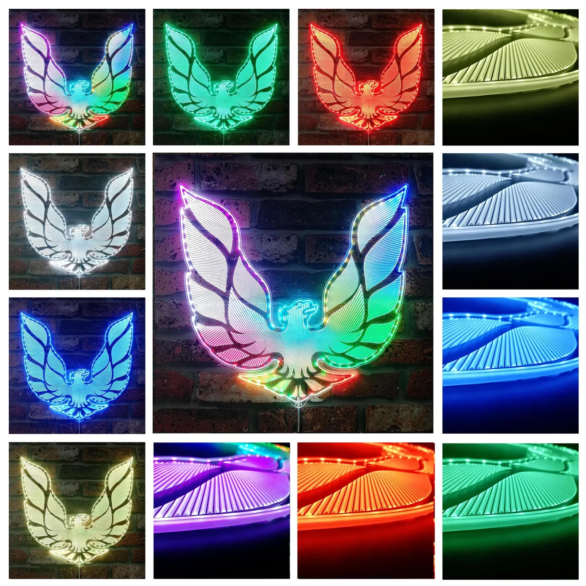 Pontiac Firebird Logo RGB LED Sign