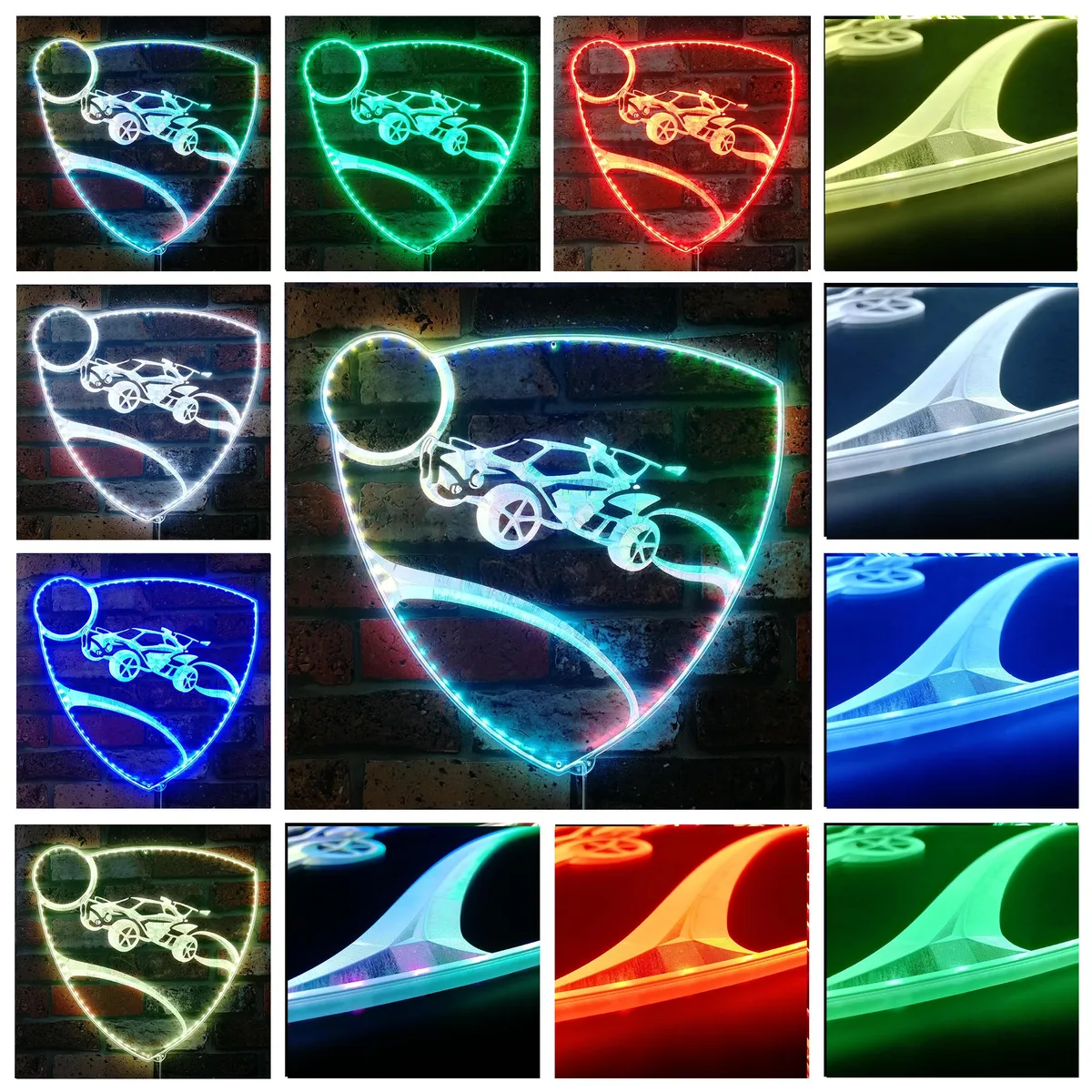Rocket League Logo RGB LED Sign