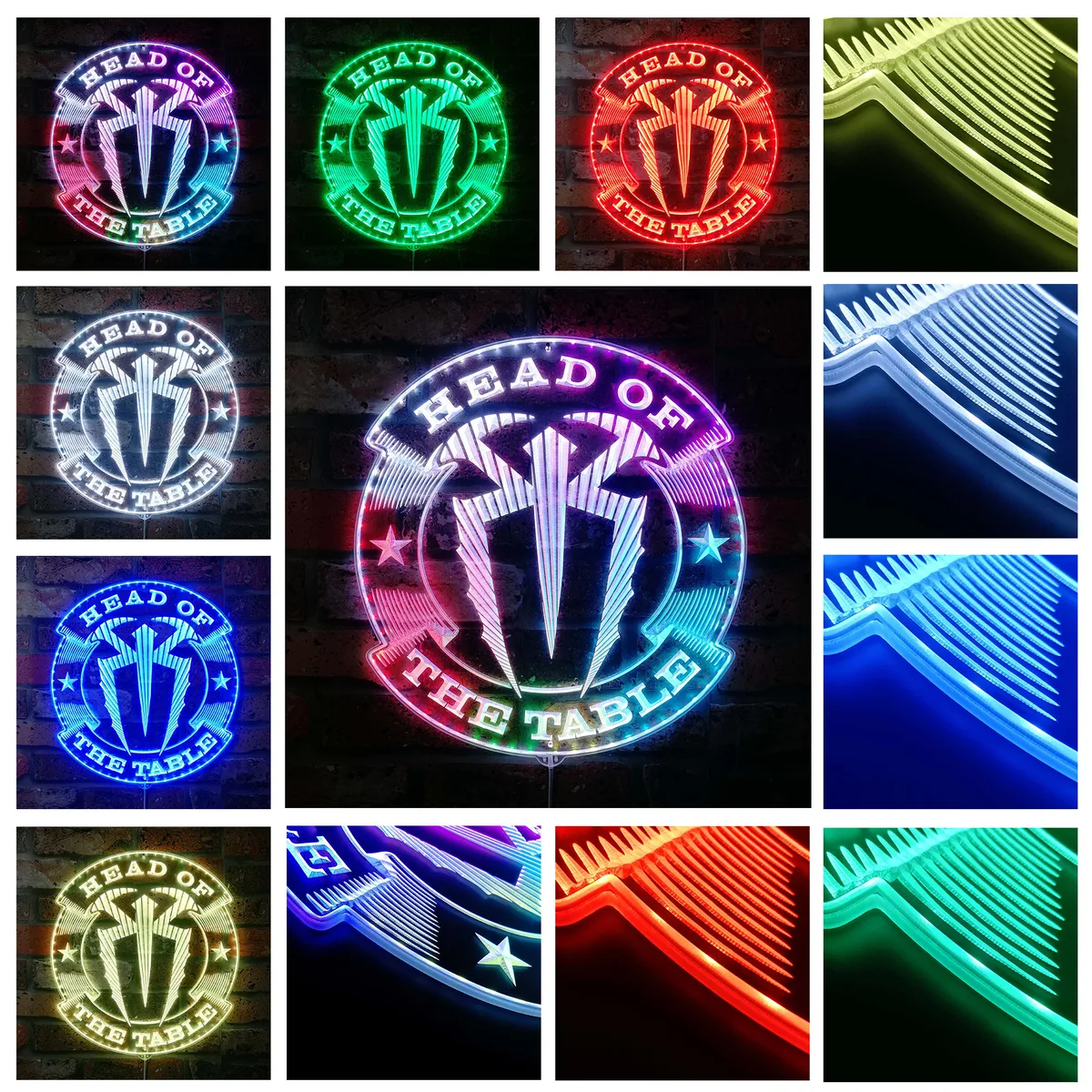 Roman Reigns Head of the Table RGB LED Sign