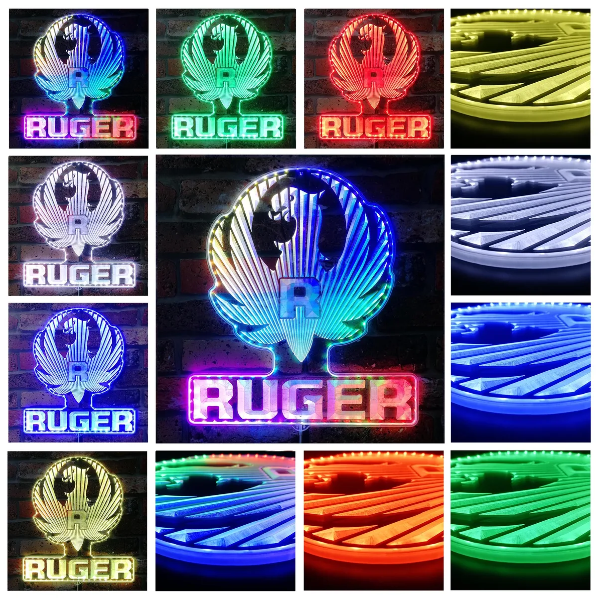 Ruger Logo RGB LED Sign