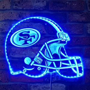 San Francisco 49ers Helmet Logo RGB LED Sign