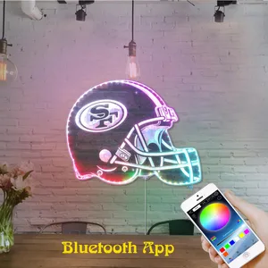 San Francisco 49ers Helmet Logo RGB LED Sign