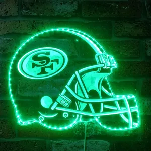 San Francisco 49ers Helmet Logo RGB LED Sign