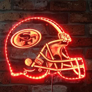 San Francisco 49ers Helmet Logo RGB LED Sign