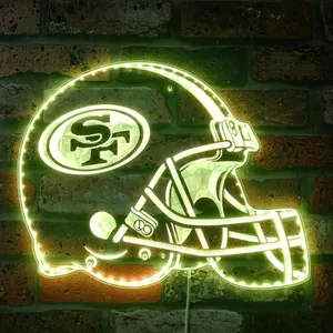 San Francisco 49ers Helmet Logo RGB LED Sign