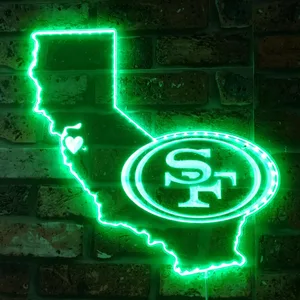 San Francisco 49ers State Map RGB LED Sign