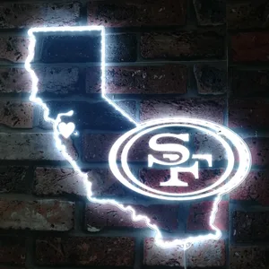 San Francisco 49ers State Map RGB LED Sign