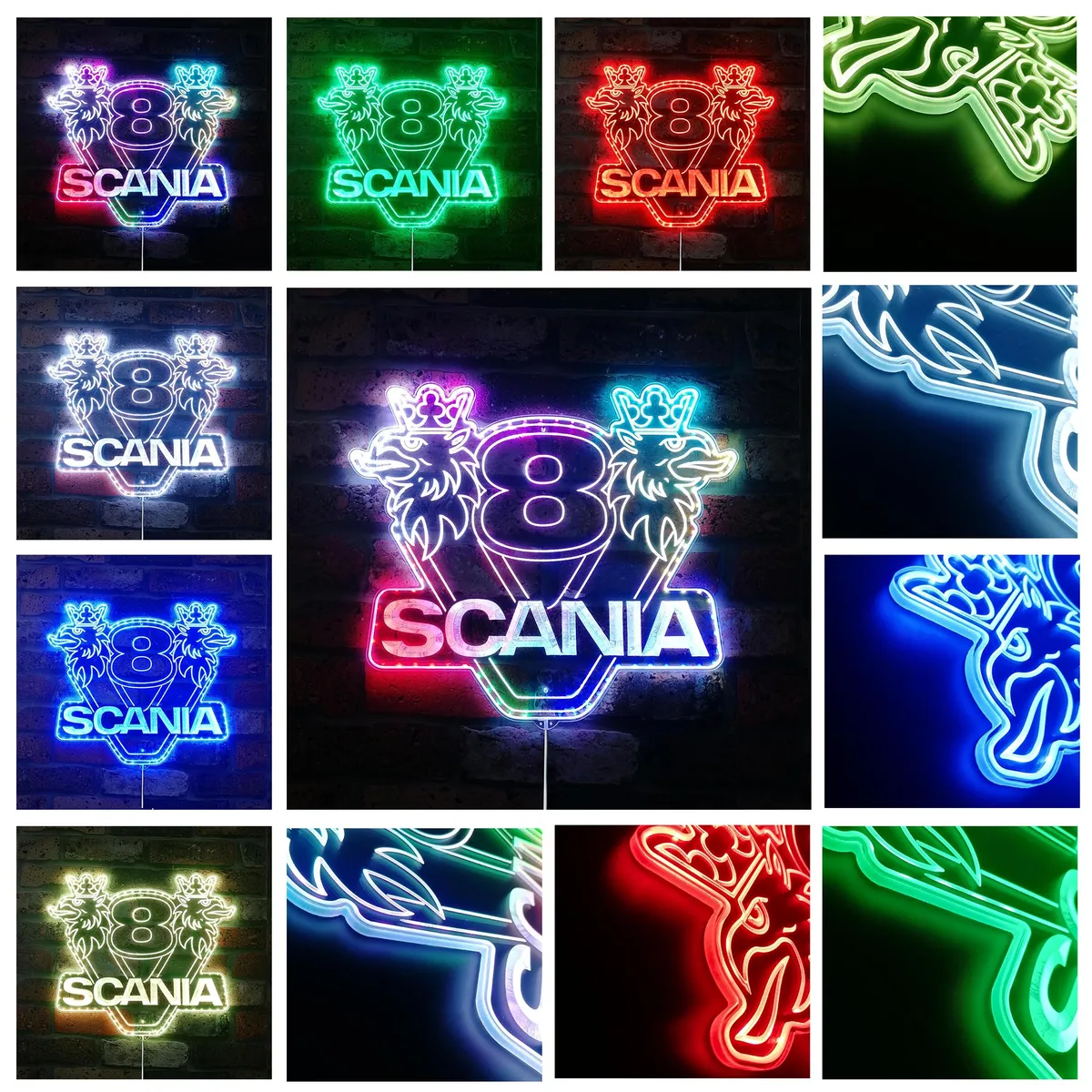 Scania Logo RGB LED Sign
