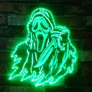 Scream Ghost Face RGB LED Sign