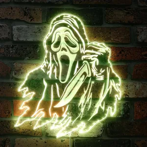 Scream Ghost Face RGB LED Sign