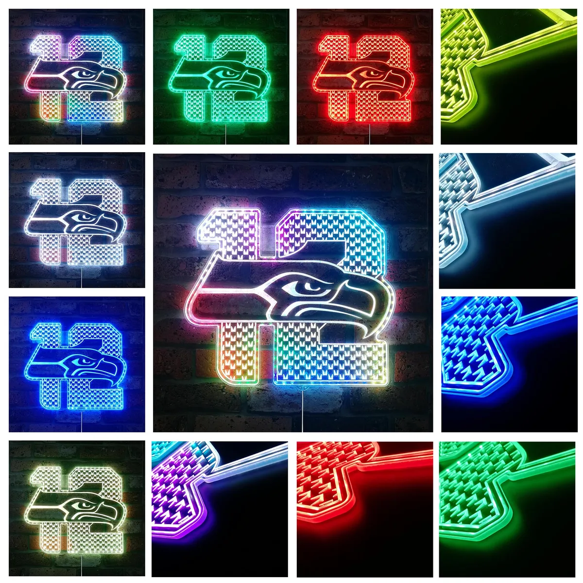 Seattle Seahawks 12 RGB LED Sign