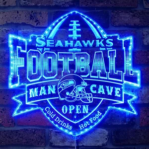 Seattle Seahawks Man Cave RGB LED Sign