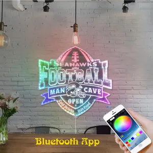 Seattle Seahawks Man Cave RGB LED Sign