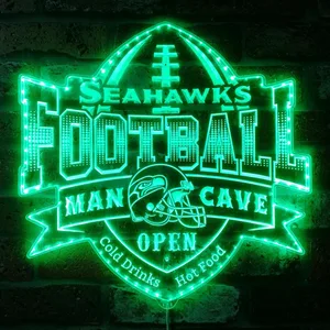 Seattle Seahawks Man Cave RGB LED Sign