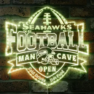 Seattle Seahawks Man Cave RGB LED Sign