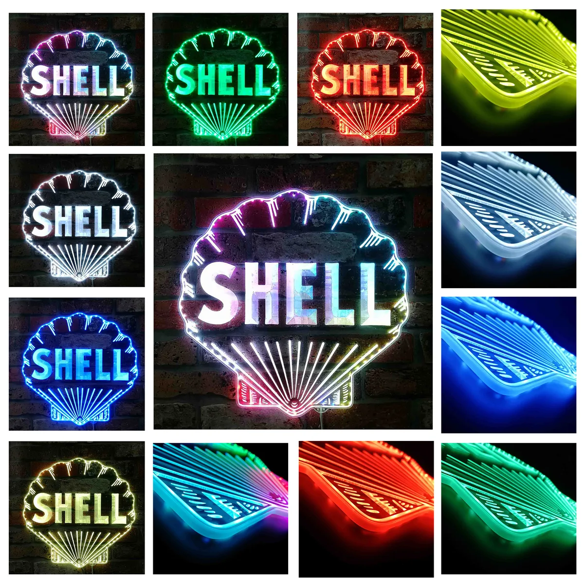 Shell Logo RGB LED Sign