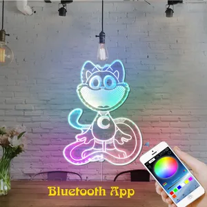 Smiling Critters Catnap RGB LED Sign