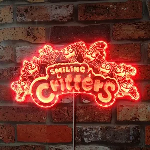 Smiling Critters Logo RGB LED Sign