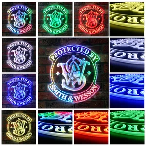 Smith & Wesson Logo RGB LED Sign