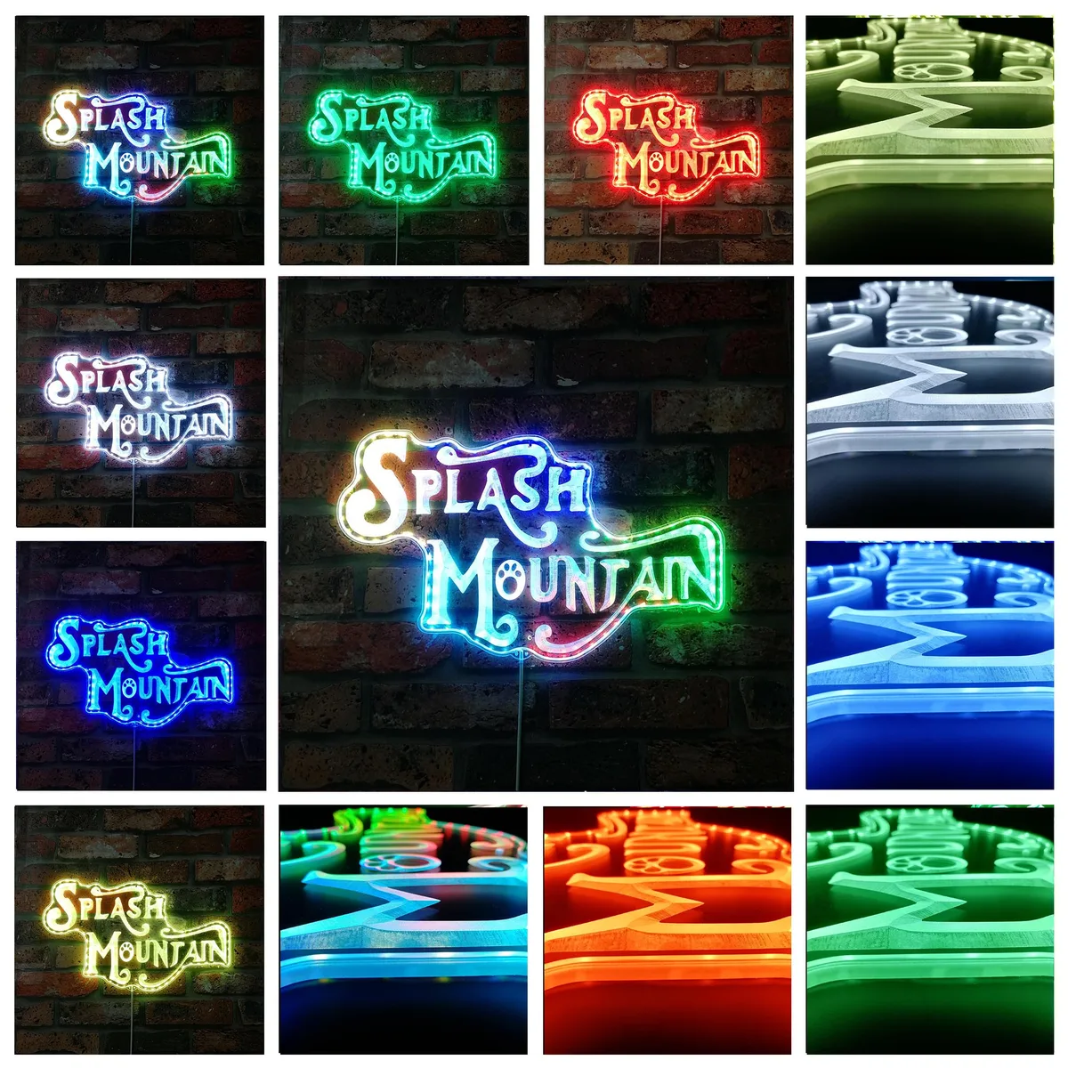Splash Mountain Logo RGB LED Sign