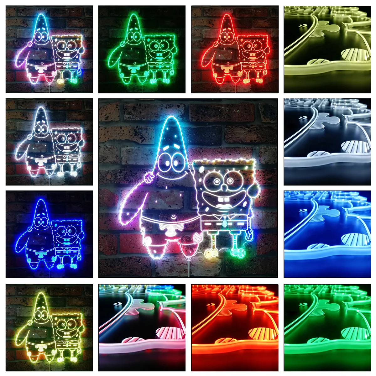 Spongebob Squarepants Spongebob and Patrick RGB LED Sign