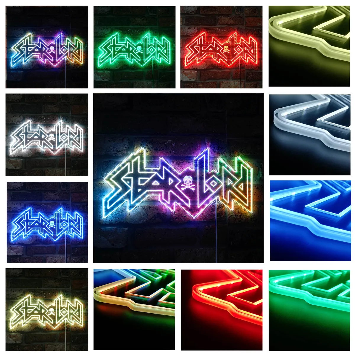 Star Lord Band Logo RGB LED Sign