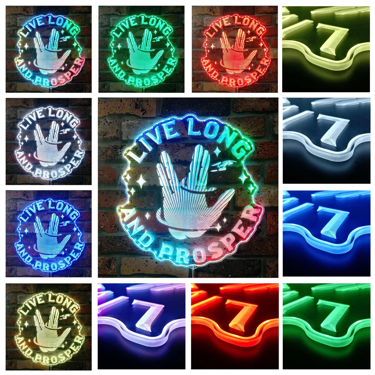 Star Trek Live Long and Prosper RGB LED Sign