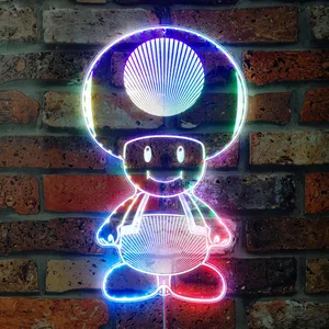 Super Mario Bros Mushroom Toad RGB LED Sign