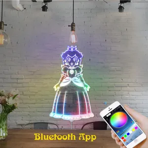Super Mario Bros Princess Peach 2 RGB LED Sign