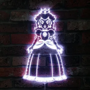 Super Mario Bros Princess Peach 2 RGB LED Sign