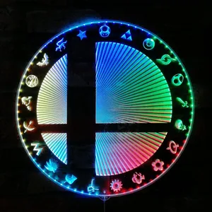 Super Smash Bros Logo RGB LED Sign
